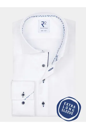 R2 Amsterdam Overhemd extra lange mouw nos.twill.xls.001/004