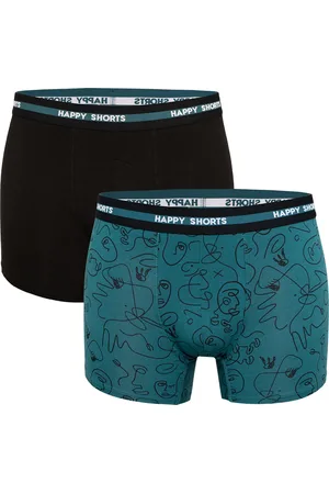 HAPPY SHORTS 2-pack boxershorts met print heren abstract painting
