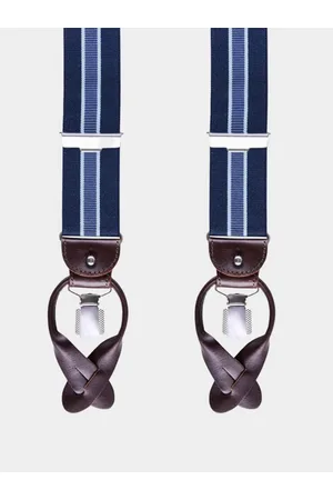 Profuomo Bretels braces luxe 36mm stripe navy pp1l00002b/410