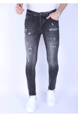 Local Fanatic Jeans met scheuren slim fit 1099