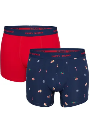 HAPPY SHORTS Kerst boxershorts 2-pack heren gingerbread