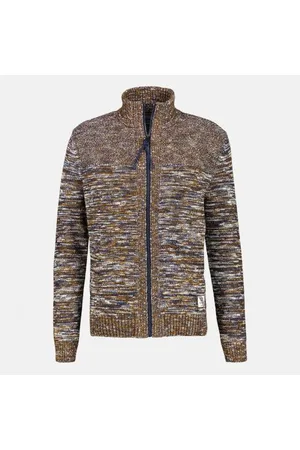 Lerros Vest in gestructureerde gemêleerde look