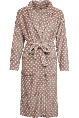 by Louise Fleece badjas dames gestipt