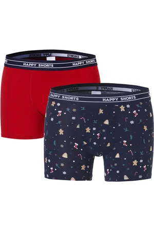 HAPPY SHORTS Kerst boxershorts 2-pack heren christmas allover