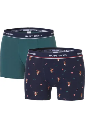 HAPPY SHORTS Kerst boxershorts 2-pack heren cool rudolph