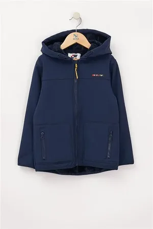 Batela Navy kinder softshell jas
