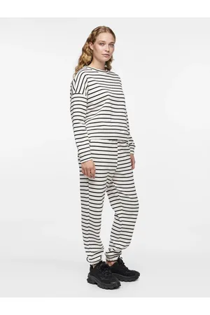 Pieces® Dames huispak loungewear gestreept /zwart