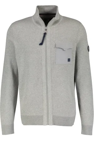 Lerros Heren vest 23855301 259 platinum grey melange
