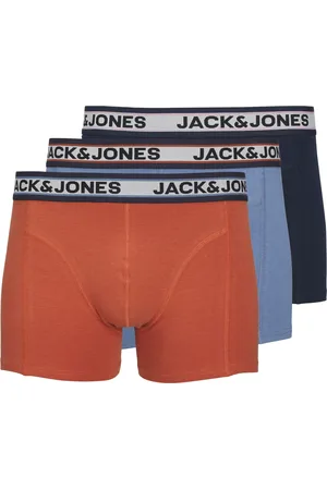 JACK & JONES Heren boxershorts trunks jacmarco oranje/blauw 3-pack