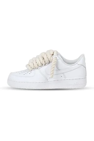 Nike Air force 1 low rope laces beige custom