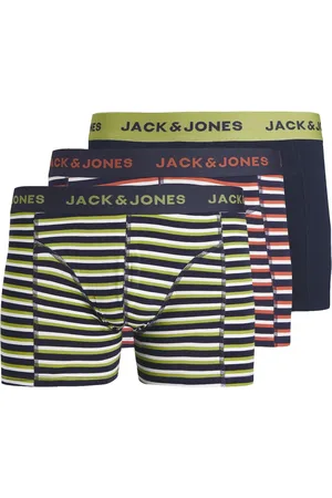 JACK & JONES Heren boxershorts trunks jacandrÉ /rood/donkerblauw 3-pack