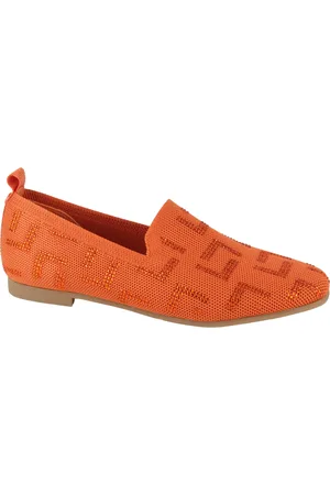 La Strada 2131884-4534 orange dames instappers gekleed