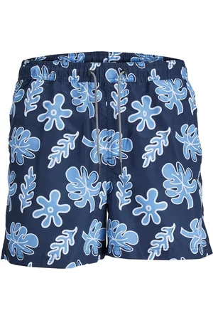 JACK & JONES Heren zwemshorts jpstfiji aop donker bladeren print
