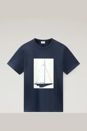 Woolrich Men boat t-shirt melton