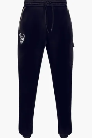 Black Donkey Critical zip trackpants i black/white