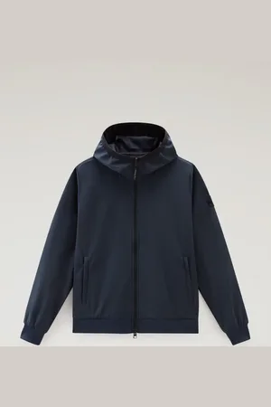 Woolrich Men soft shell full zip hoodie melton