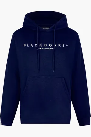 Black Donkey Ares hoodie i navy/white