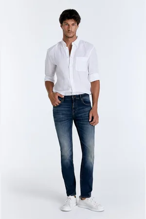 Cup of Joe Lance heren straight-fit jeans dark blue