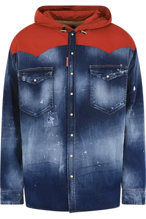 Dsquared2 Heren denim hooded jack /rood