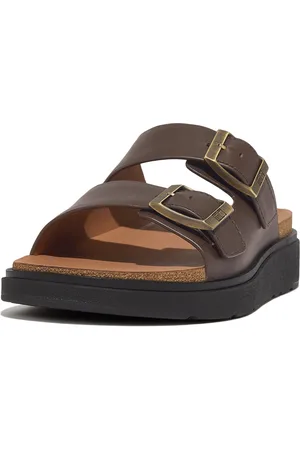 FitFlop Gen-ff buckle two-bar leather slides