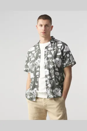 J.C. Rags Elvis floral casual overhemd met korte mouwen