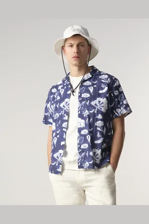 J.C. Rags Elvis floral casual overhemd met korte mouwen