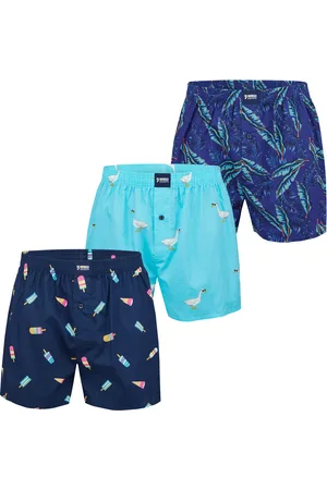 HAPPY SHORTS Wijde boxershorts heren met print 3-pack