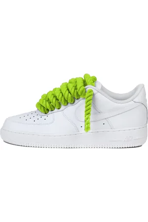 Nike Air force 1 low rope laces lime green custom