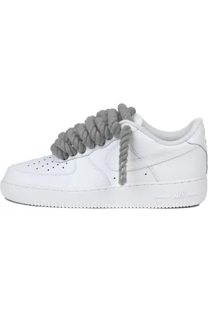 Nike Air force 1 low rope laces light grey custom