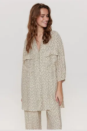 Numph Numph nudani long shirt 704128 oyster gray