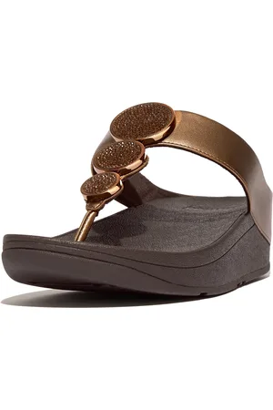 FitFlop Halo bead-circle metallic toe-post sandals