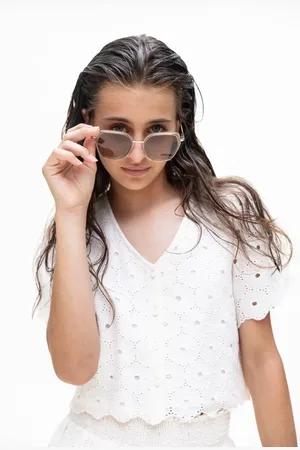 LOOXS Revolution Broderie anglaise top creamy voor meisjes in de kleur