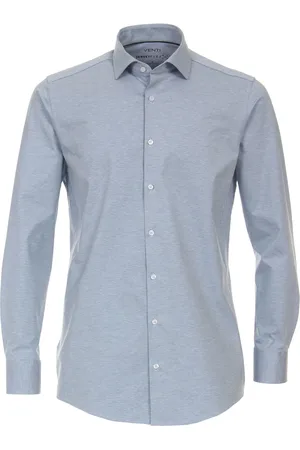 Venti Heren jersey overhemd 1263800 100 light blue