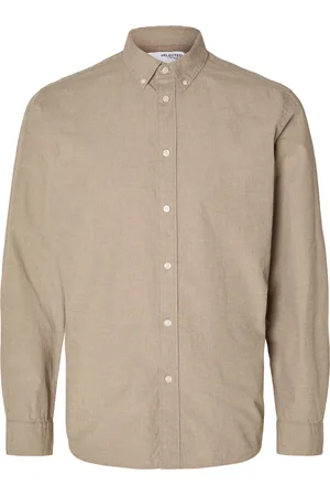 SELECTED Rick slim fit overhemd morel