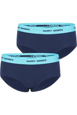 HAPPY SHORTS Dames hipster navy 2-pack