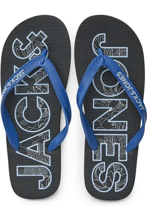 JACK & JONES Heren teenslippers jfwlogo antraciet