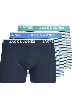 JACK & JONES Heren boxershorts trunks jackoda gestreept 3-pack