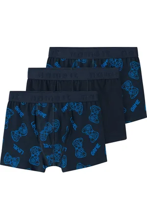 NAME IT Kinder boxershorts jongens nkmboxer gameprint 3-pack donker
