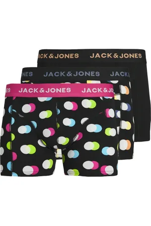 JACK & JONES Heren boxershorts trunks jacreese gestipt 3-pack