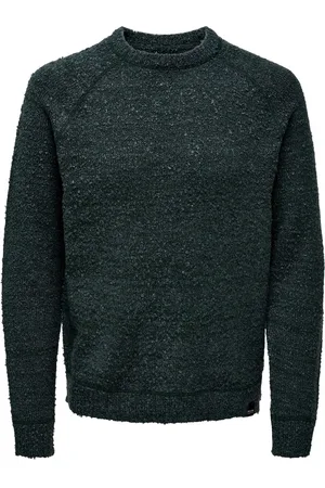 Only & Sons Onsjam reg 3 raglan crew knit donker
