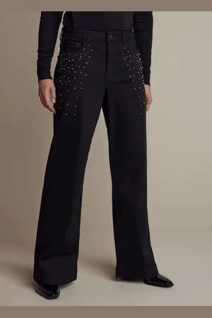 Summum Woman 25years: alya wide leg jeans black black reaction denim black denim