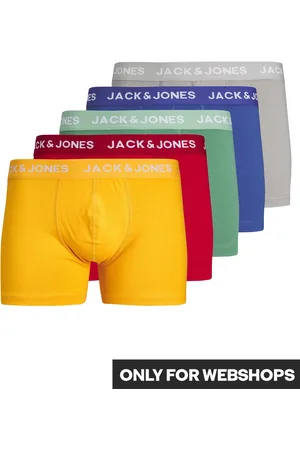 JACK & JONES Plus size heren boxershorts trunks jaclarry solid effen 5-pack