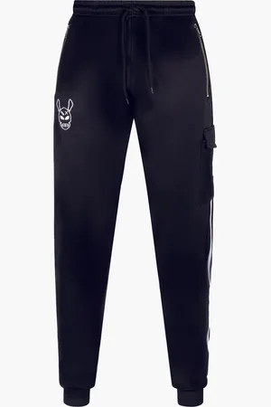 Black Donkey Zip trackpants i black/white