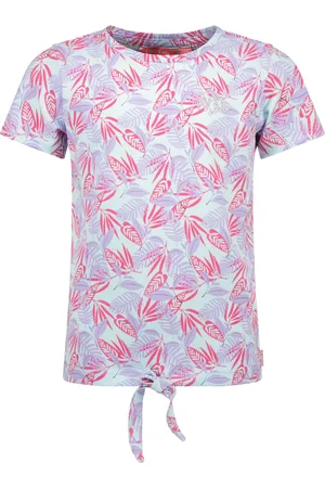 TYGO & vito Meisjes t-shirt met knoop aop mint