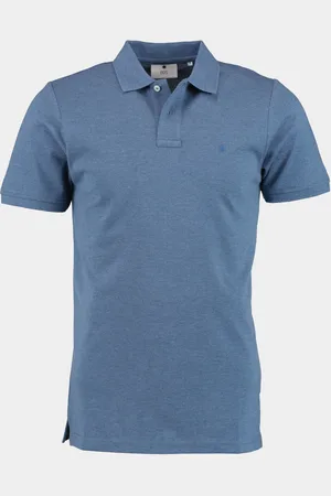 Bos Bright Blue Polo korte mouw fang polo pique 24108fa63bo/268 jeans blue