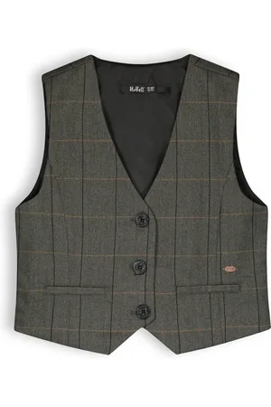 NoBell Meisjes gilet geruit tintin navy