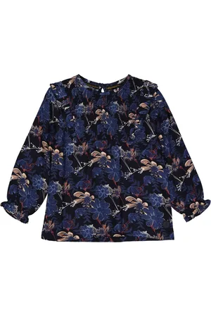 LEVV Meisjes blouse birgit aop donker bloemen