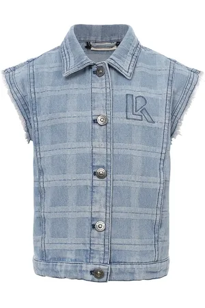 LOOXS Revolution Meisjes gilet denim geruit