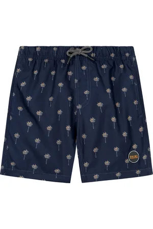 Shiwi Jongens zwembroek scratch palm donker navy