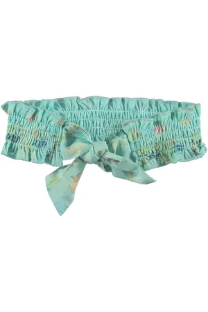 NoNo Meisjes haarband & riem in 1 cream mint